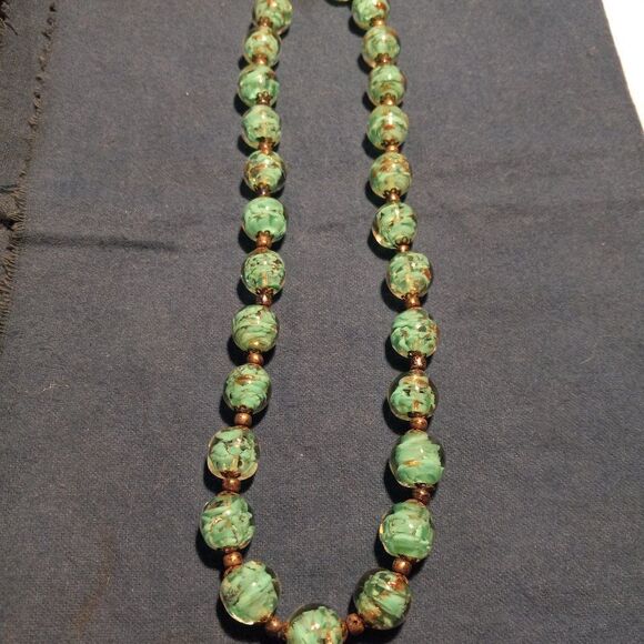 Vintage Murano style glass beads necklace - Picture 1 of 13